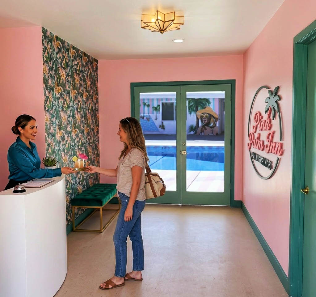Pink Palm Inn Lobby